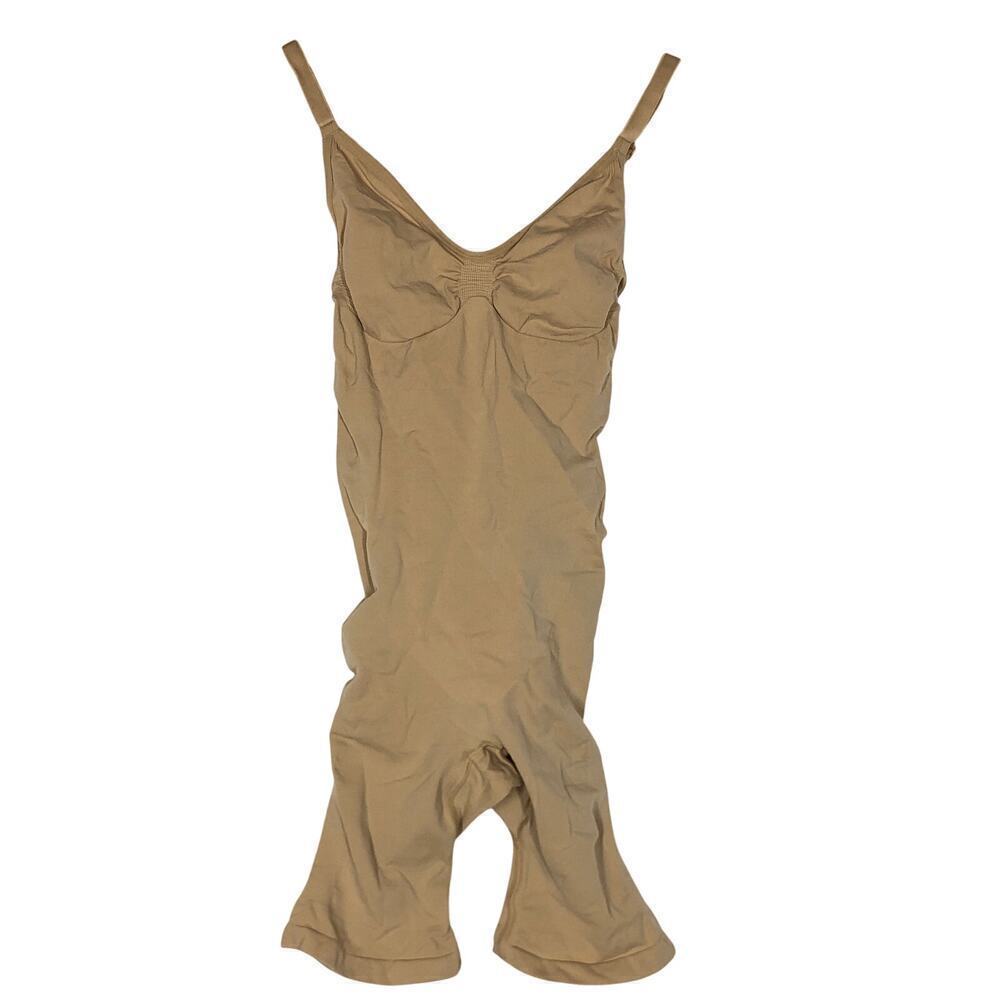 SKIMS Seamless Sculpt Bodysuit Mid Thigh Shapewear in Clay Tan Size L / XL